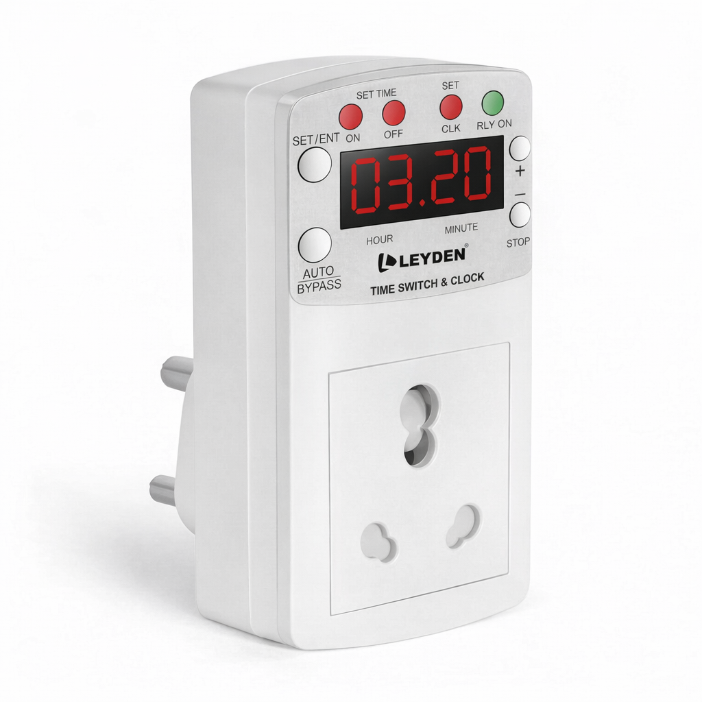LEYDEN® TP-CLK 16A 220V AC Digital Real Time Clock Timer Plug